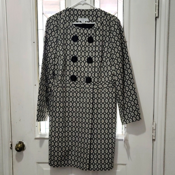Liberté by Emanuel Ungaro NWT Size 14 Pea Coat Large Black Buttons #918 - Picture 1 of 12